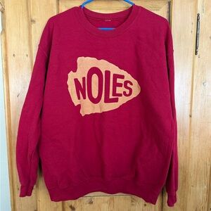 Florida State University Seminoles Noles Lightweight Crewneck Sweatshirt Sz L